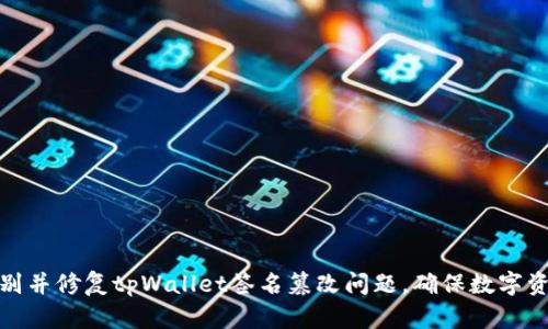 如何识别并修复tpWallet签名篡改问题，确保数字资产安全